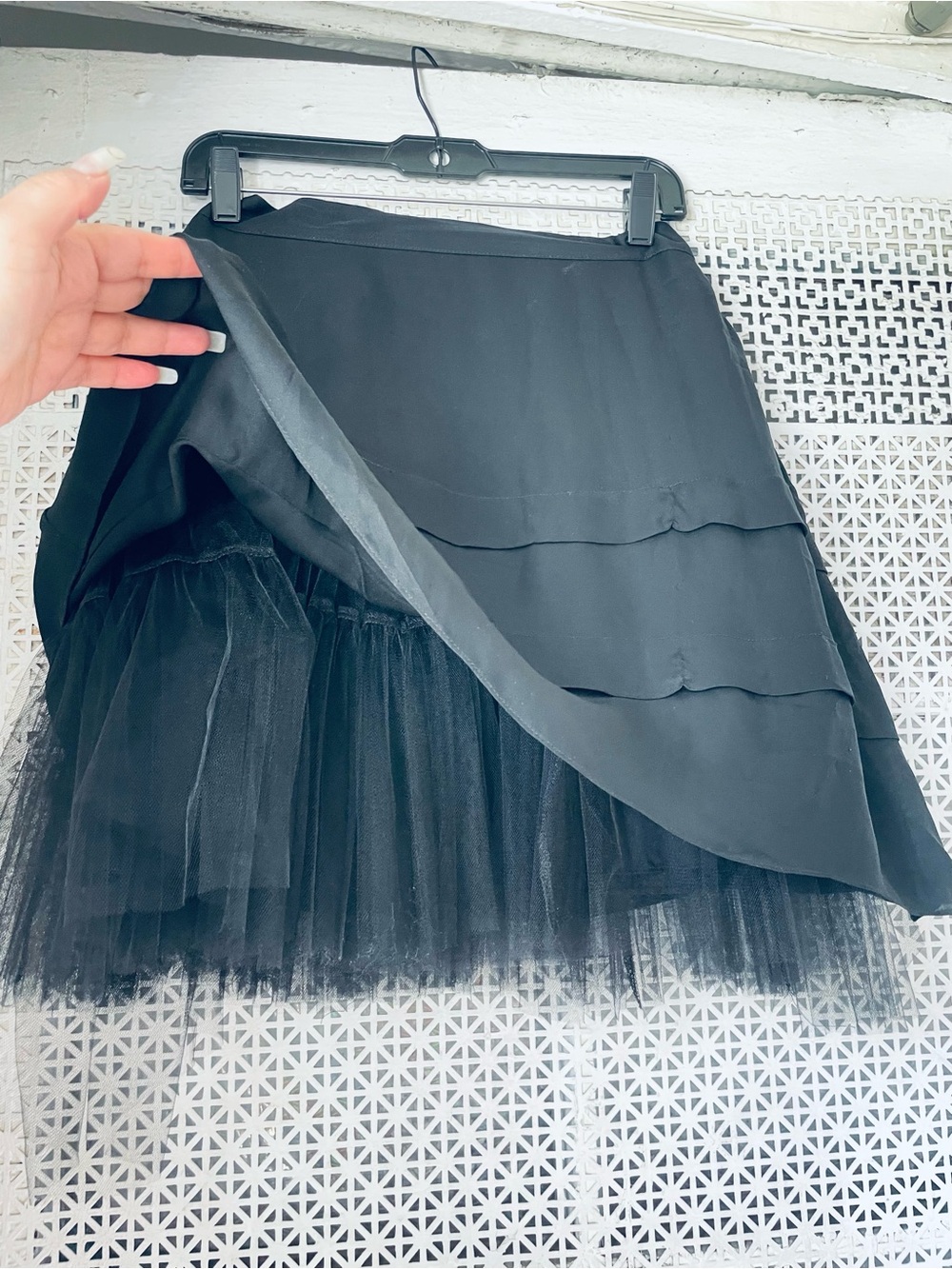 Morgane Le Fay Black Bubble Mini Skirt